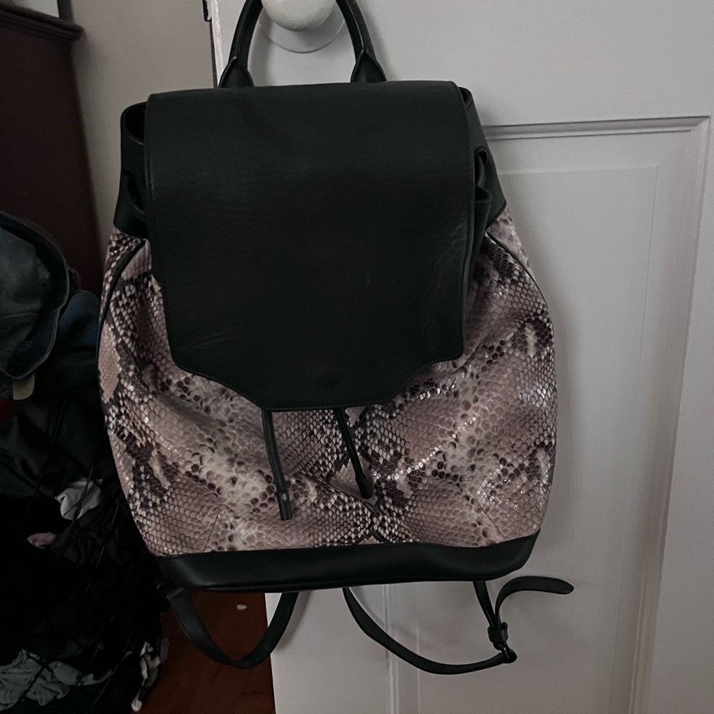 Rag & Bone Pilot Snake Embossed Drawstring Backpa… - image 3